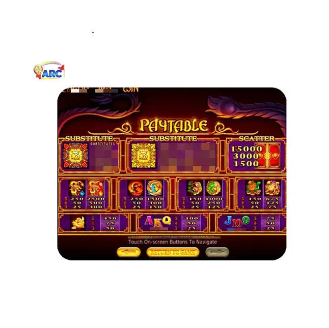 5 treasures arcade machine bally PLAY  GAME BOARD WMS550 POG game board factory