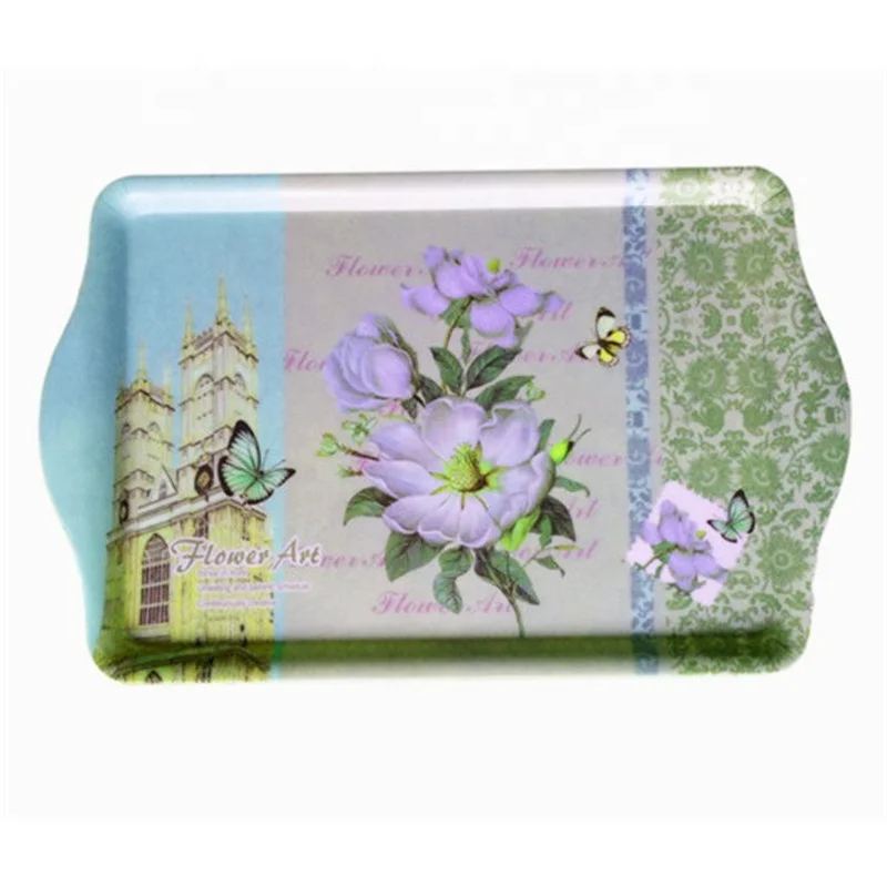 best seller unbreakable white food serving melamine coffee tray