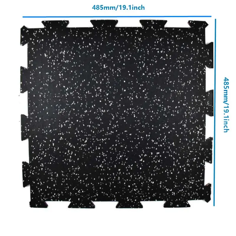 EPDM rubber floor mat interlocking flooring mat for gym use 50mm*50mm with 20 15mm thickness cushion buffer