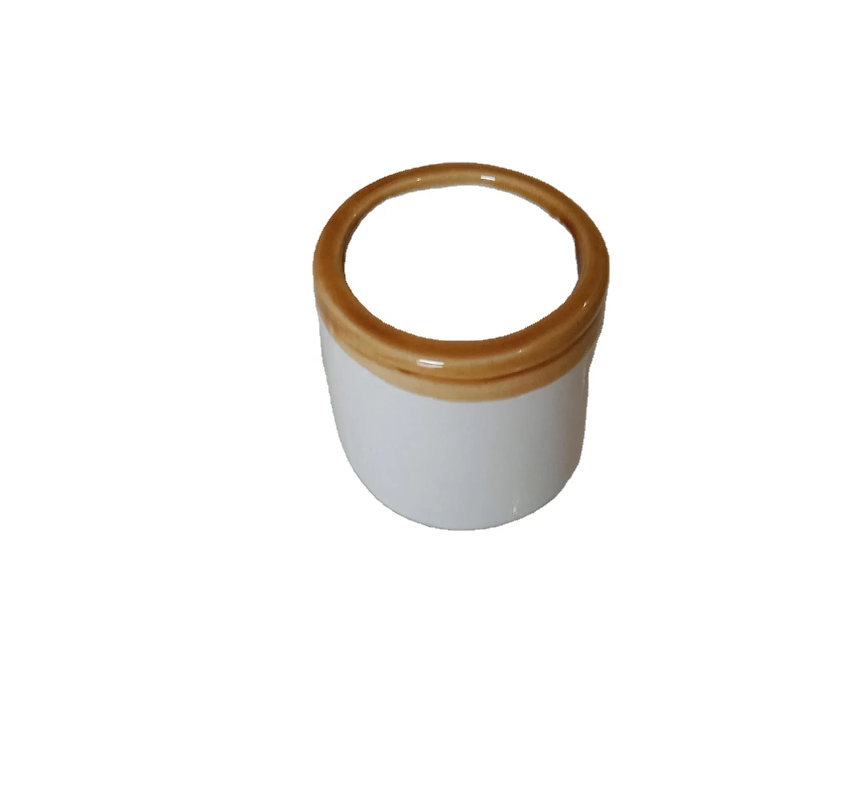 Small ceramic porcelain succulent and cactus plant pots in cylindrical shape used for garden indoor outdoor bespoke one