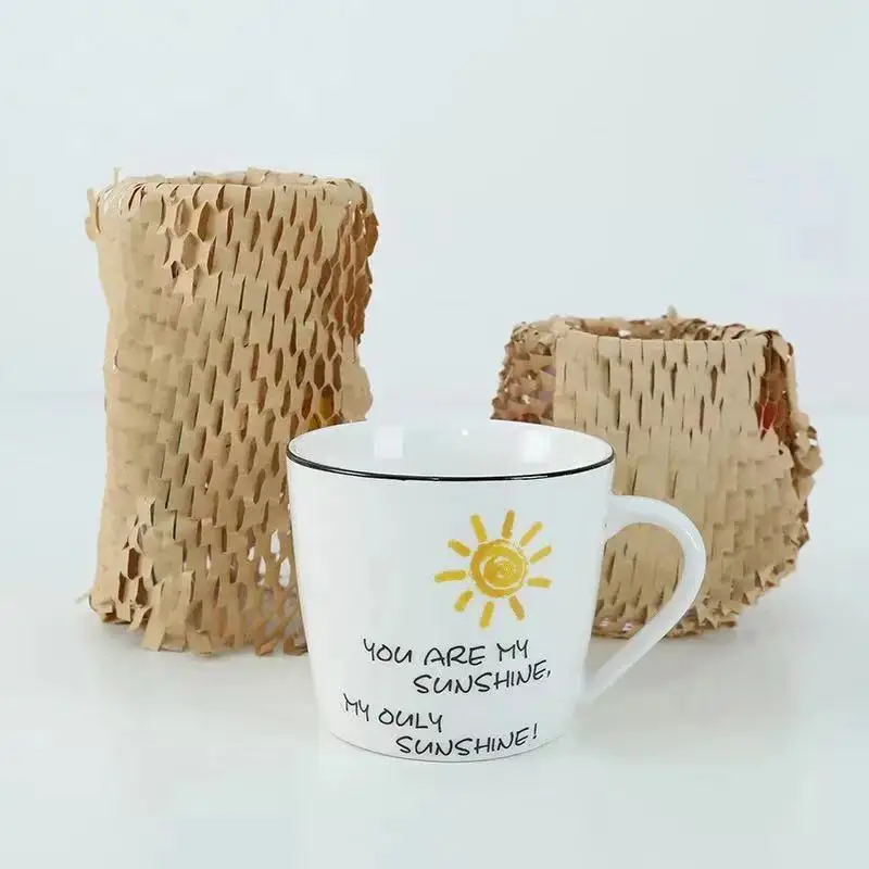 OEM Recycled Honeycomb Paper Wrap Roll Black/Brown Gift Wrapping for Transport Protective & Cushioning Craft Packaging