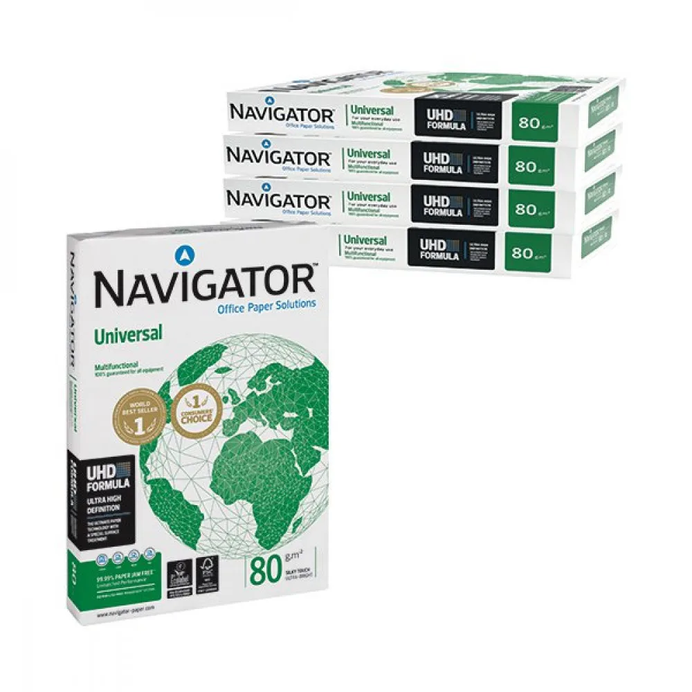 Choose Navigator Copy Paper 80gsm A4 for its smooth texture and reliable performance perfect