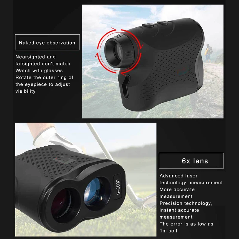 Outdoor 1500M Digital Optical Distance Meter Hunting Golf Rangefinder With Display Screen