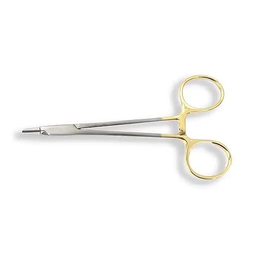TC Ryder Premium Grade 6-Inch Micro Needle/Suture Holder Driver Tungsten Carbide Inserts Gold Rings Steel Instrument