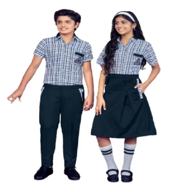 College Style Student Class Uniform Boys and Girls High School Uniform Set for Custom Made