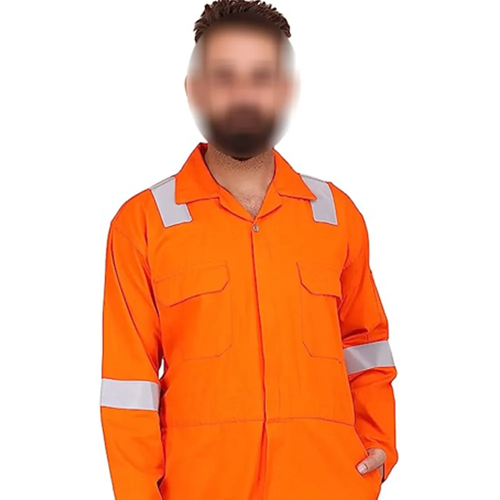 Orange Color Work Wear Safety Suits Best Design Long Sleeve Men Wear Working Safety Suits By KEEM BROTHERS