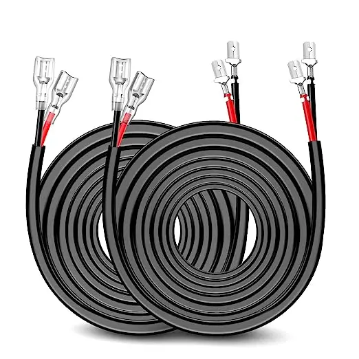 Wire Extension, 3 Feet, Play and Plug 16 AWG Wiring Harness Extension for Off Road LED Work Light Bar