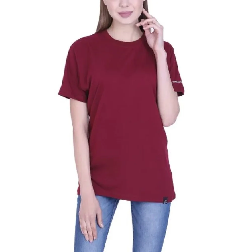 100% Cotton New Fashionable T Shirt Women Personalized Solid Short Sleeve T Shirt Dress Clothing Casual Custom Summer Western