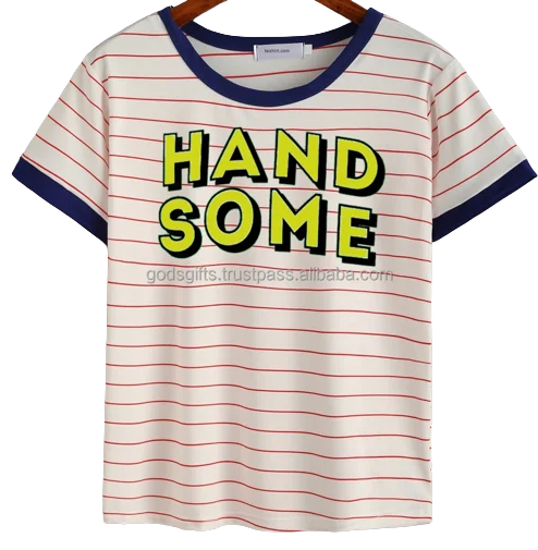 Buy Poly Cotton Made Yarn Dyed Dyed Strips T-Shirt with Customized Printed & Color T-Shirt Manufacture in India