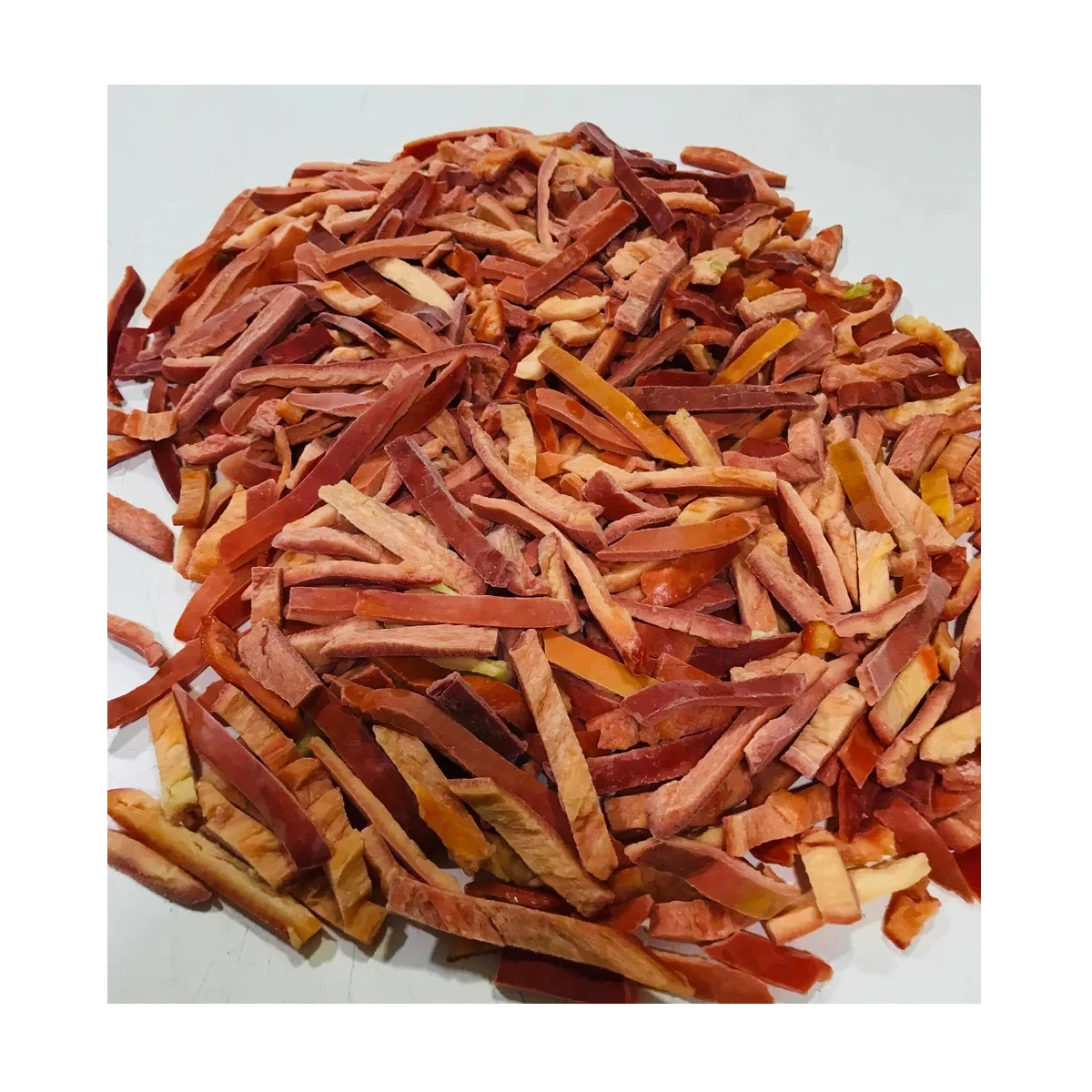 High quality 12 kg sliced into strip frozen vegetables from Uzbekistan chopped red bell pepper pieces for food