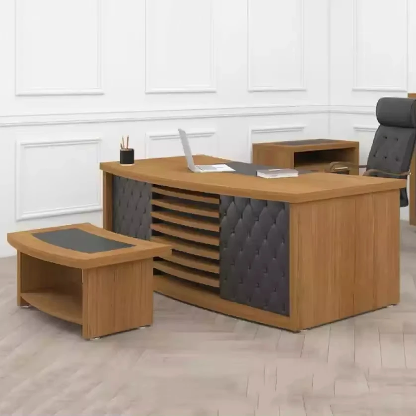 Design office set luxury wooden furniture desk cabinet furnishings 4 pieces