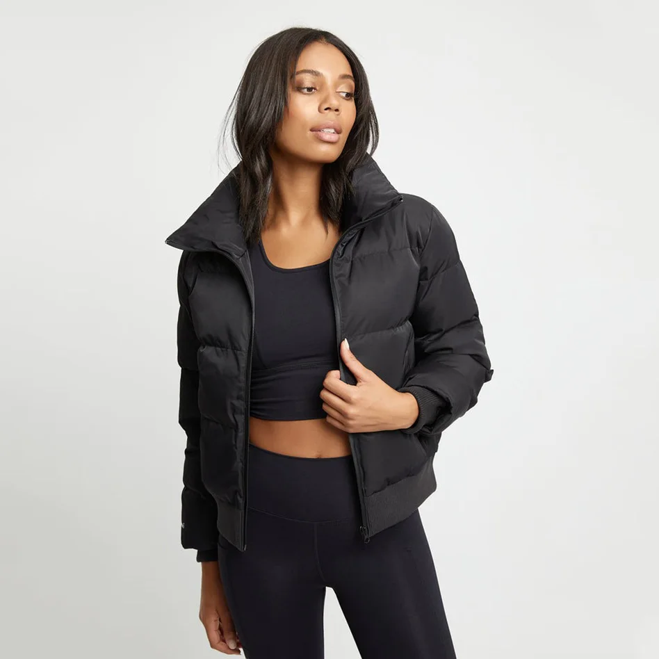 Oem Service Custom Made High Quality Black & Green Color Bubble Jacket Trending Latest Puffer Jacket