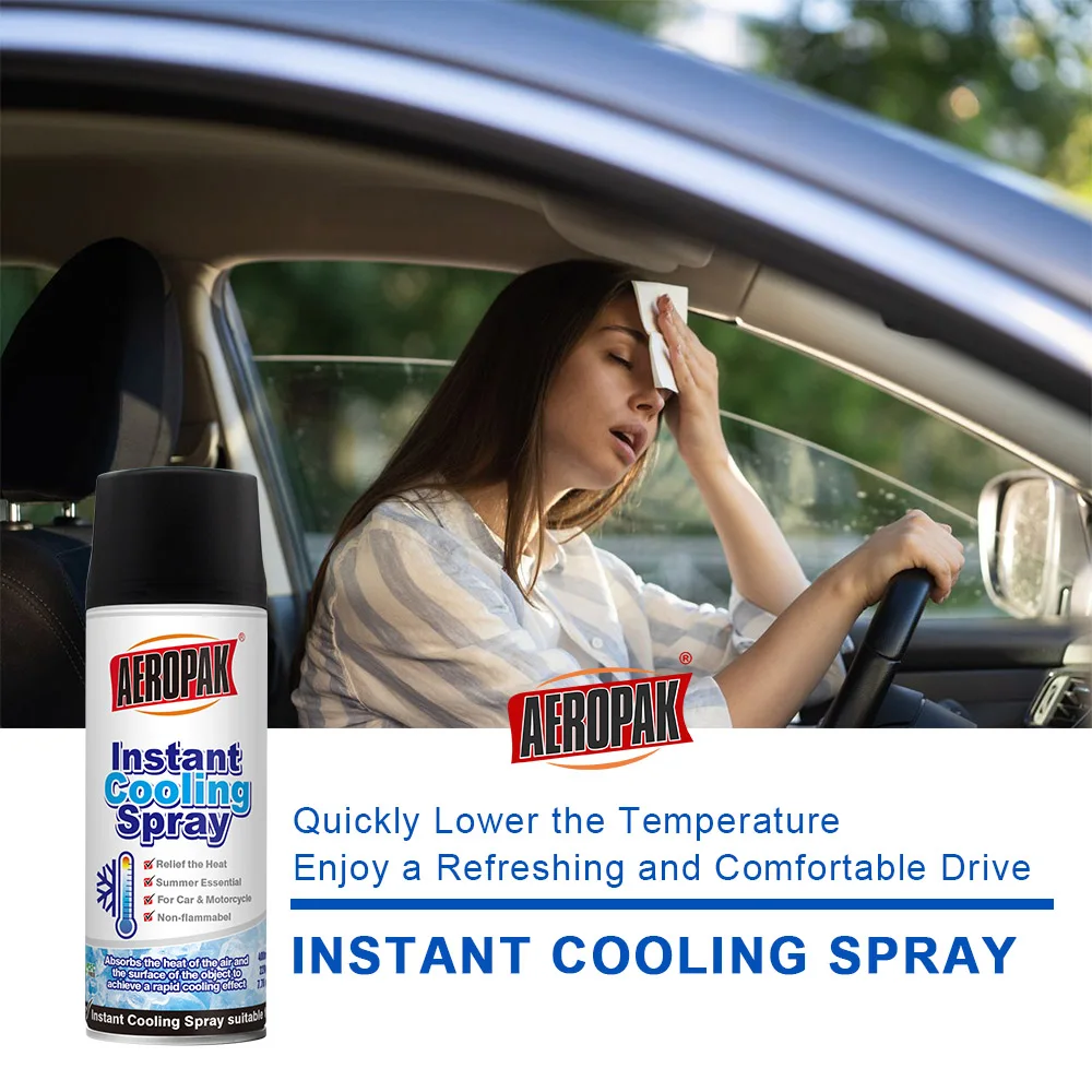 Aeropak Wholesale Freeze Fast 400ml Aerosol Car Instant Cooling Spray for Car and Skin