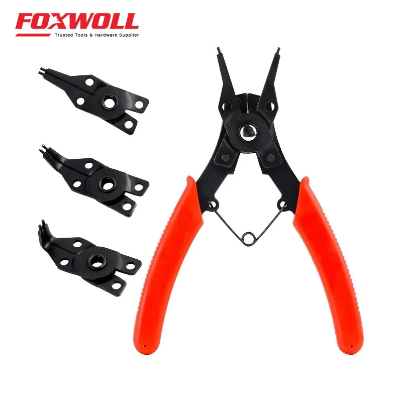 4-IN-1 Snap Ring Pliers Set Internal and External Circlip Sets interchangeable circlip sets
