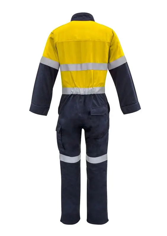 COTTON SAFETY COVERALL BOILER SUIT UNIFORM MEN Coverall JACKETS REFLECTIVE TAPE ALLOVER SUIT UNIFORMS SETS WHOLESALE