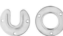 Satin Nickel Finish Heavy Duty Closet Rod Holder Poles Socket Closet Flange Set