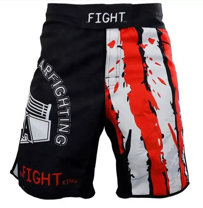 Custom Wholesale For Men With Slits Sublimation Printed No Gi Bjj Fight MMA Grappling Shorts