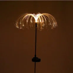 Landscape Decorative IP65 Outdoor Waterproof LED Solar Fiber Optic Lamp Jellyfish Fountain Lights Garden Solar Lawn Lights