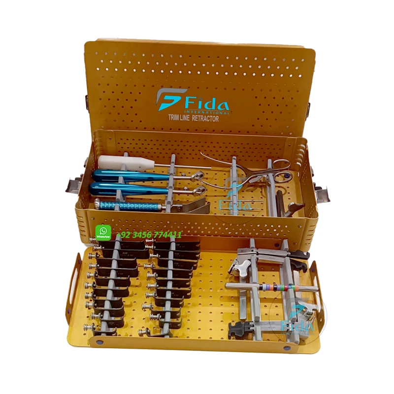 FIDA Trimline Hot Sale Orthopedic Instrument Set Orthopedic Spine Surgery Set Trimline Cervical Retractors System