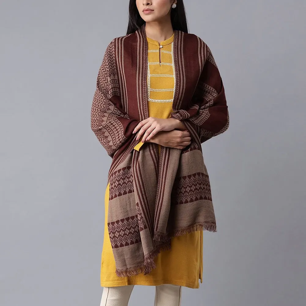 Embroidery Design Fashion Scarf Ladies Wool Shawls High Quality Kashmiri Printed Long Wool Shawls For Women