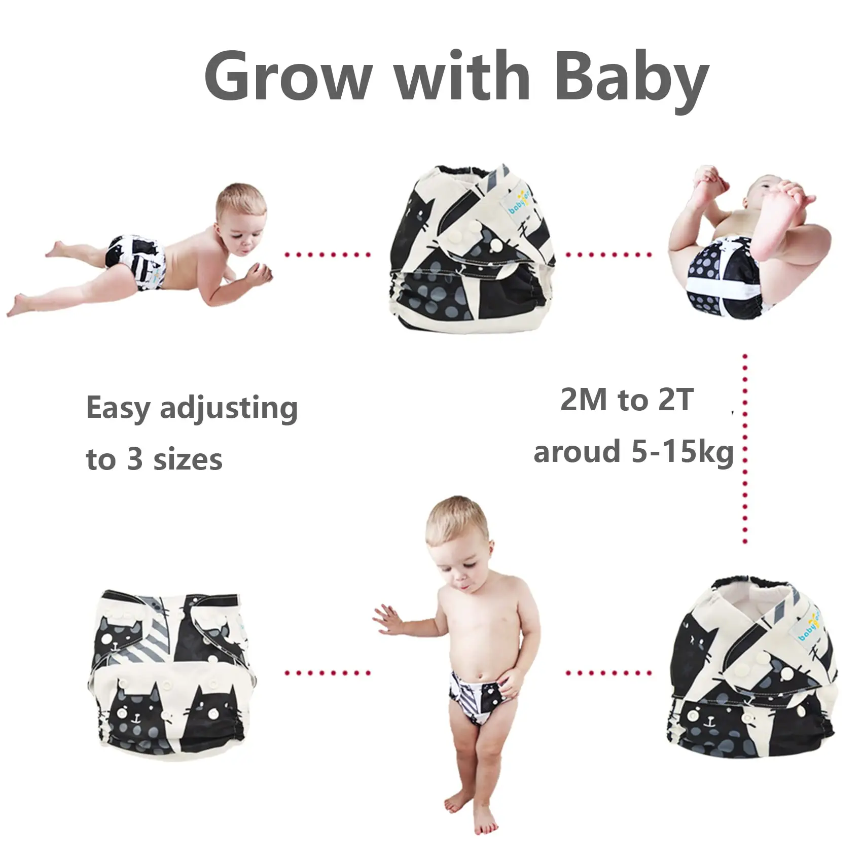 wholesale Reusable Cloth Diapers for Baby Boys One Size Adjustable Washable Pocket Nappy Covers Babies Positional Cloth Diapers