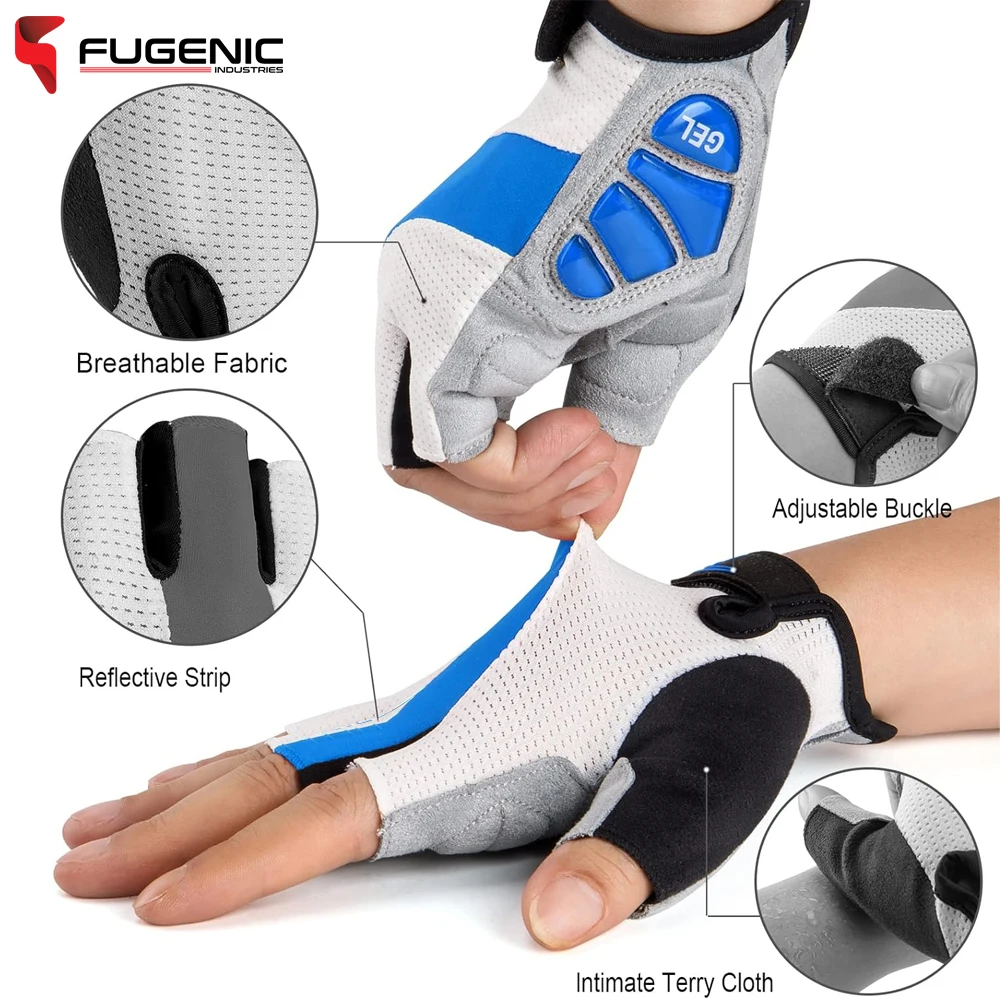 Cycling Gloves For Men Road Mountain Bike Gloves Anti Slip Shock Absorbing Padded Bicycle Biking Gloves BY Fugenic Industries