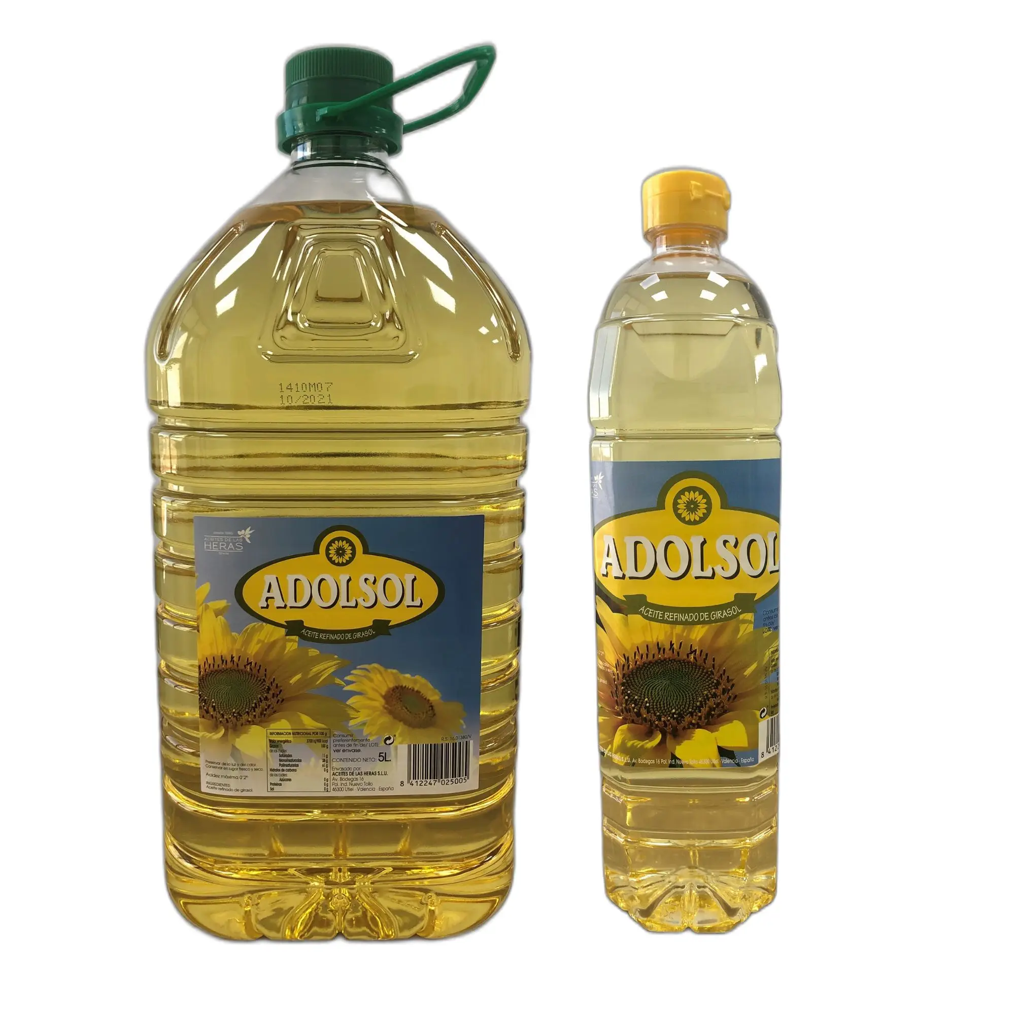 Sunflower Oil 1L PET Bottle, Adolsol refined cooking oil for retail, horeca, food service - 100% Pure Refined Sunflower Oil