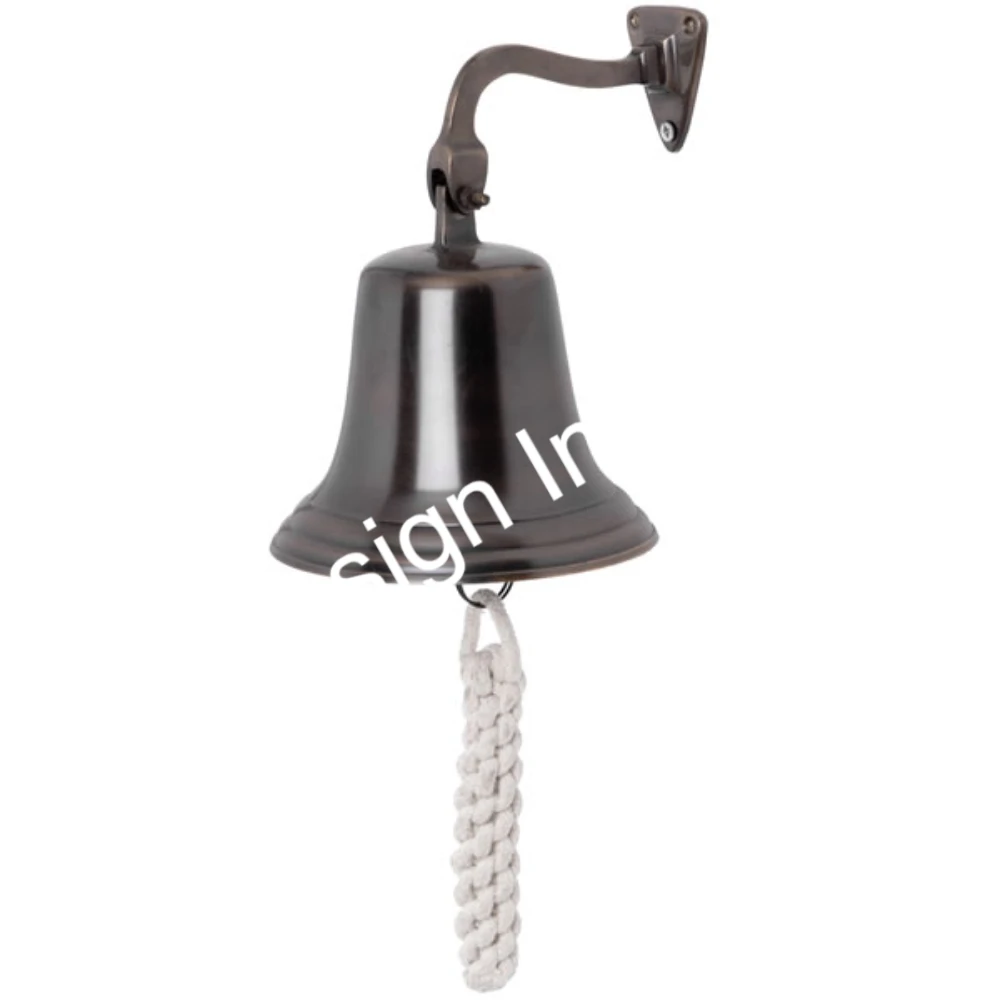 Wholesale High Quality Brass Bell Wall Hanging Custom Tibetan Style Luxury Ship Bell Wholesale Super selling brass Bells decors
