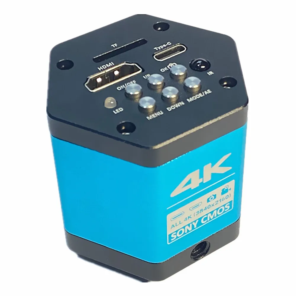 4K 48MP HD Type-c Industrial Video Microscope Camera TF Card Storage Video Recorder For Phone Tablet PC PCB Observe Soldering