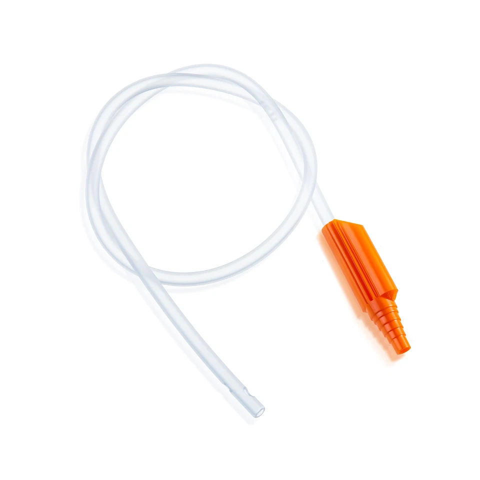Bone CE/ISO Medical Grade PVC Crown Flat Tip with Thumb Control Vent Suction Catheter with Anti-kinking Tube