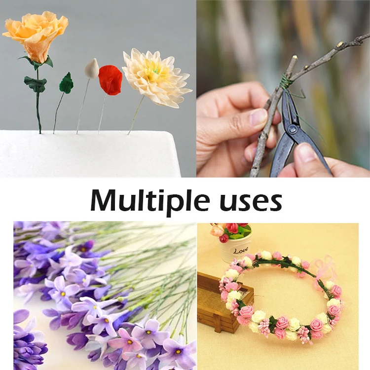 18 Gauge 25 pcs per bag Various colors of  paper Adhesive Tape Stem Wrap decorative floral wire for artificial flowers