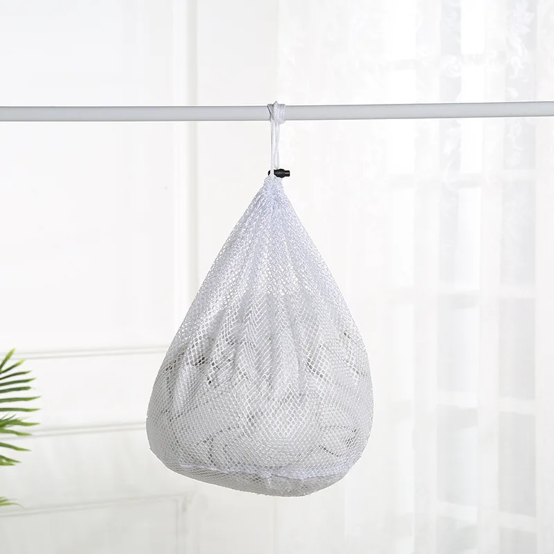 Eco-friendly Foldable Heavy Duty Storage Hanging Mesh Laundry Bag for Dirty Clothes Washing Socks Underwear