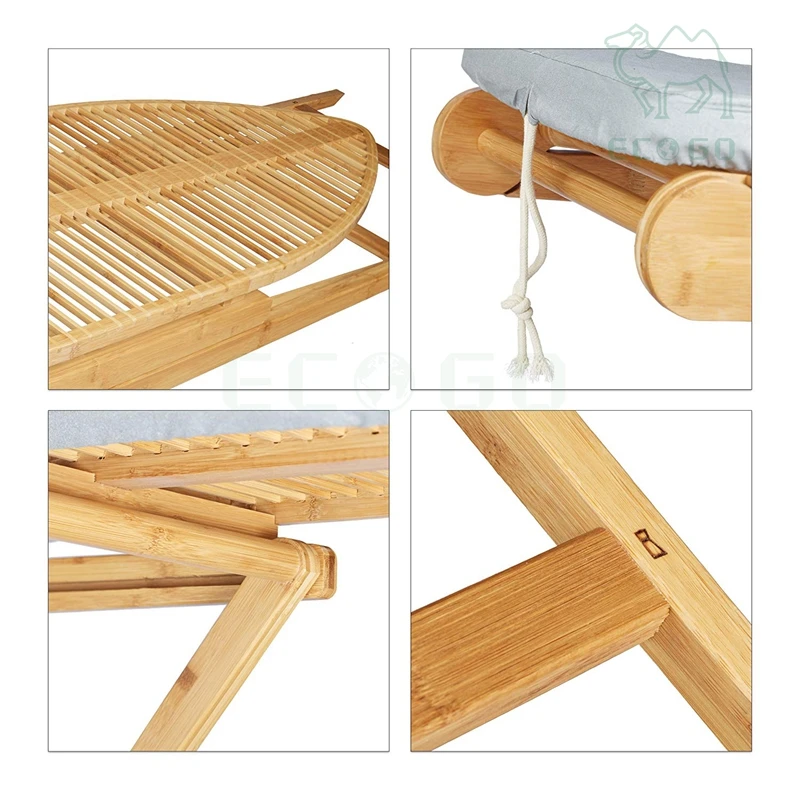 Delicate Wooden Bamboo Ironing Board Wholesale Flat Ironing Table With Cotton Cover Professional Design Ironing Board Shelf