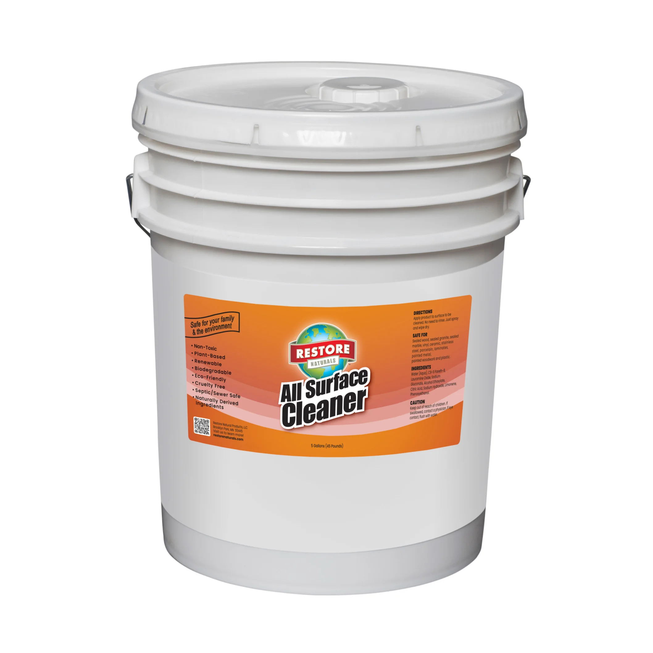 A Biodegradable, Eco-Friendly All Surface Cleaner that is Septic and Sewer Safe (5 Gallon pail)