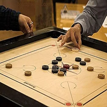 Best Selling Carrom Board Game Regular Medium Size Wood Round Pocket Carrom Board Games For Indoor Games   32 inches - 4mm