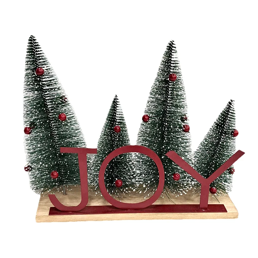 Top sale Classic Family tradition Merry xmas Mini Brush Tree table top