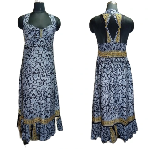 Solid color floral printed indian boho new silk saree traditional stylish designs fashionable casual long summer dress