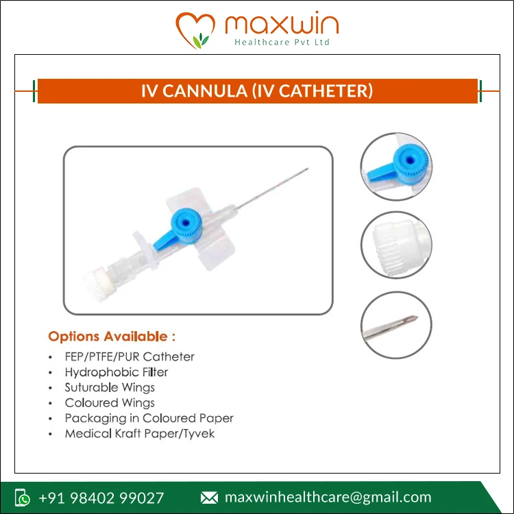 Experts in Manufacturing High Accuracy Infusion Therapy Ultra Sharp Silconised SS Needle Dispoflon IV Cannula (IV Catheter)