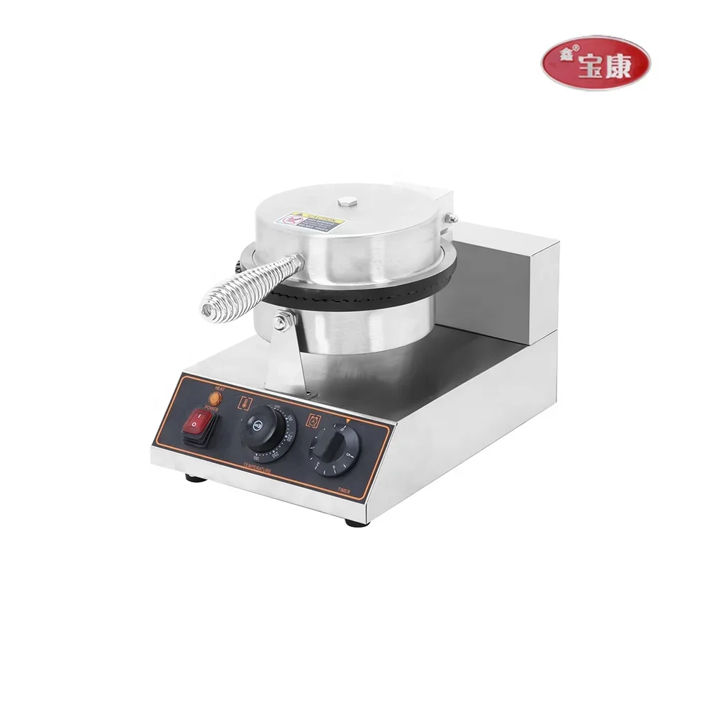 2024 Hot sales Commercial Electric round waffle maker Stainless Steel Ice Cream Cone Machine Waffle Cone Maker