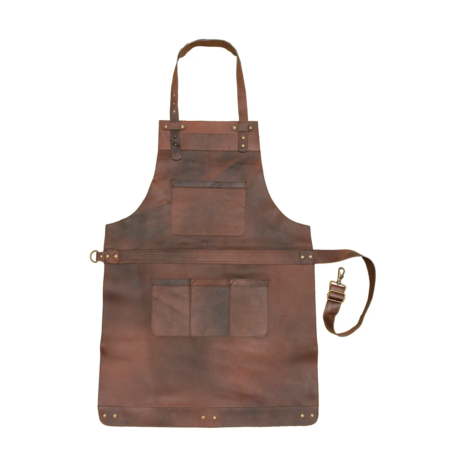 Full Grain Leather Apron LPN-0008 Waterproof Linen Butcher Cook BBQ Barber Woodwork Custom Logo ISO Certified Christmas Gift Him