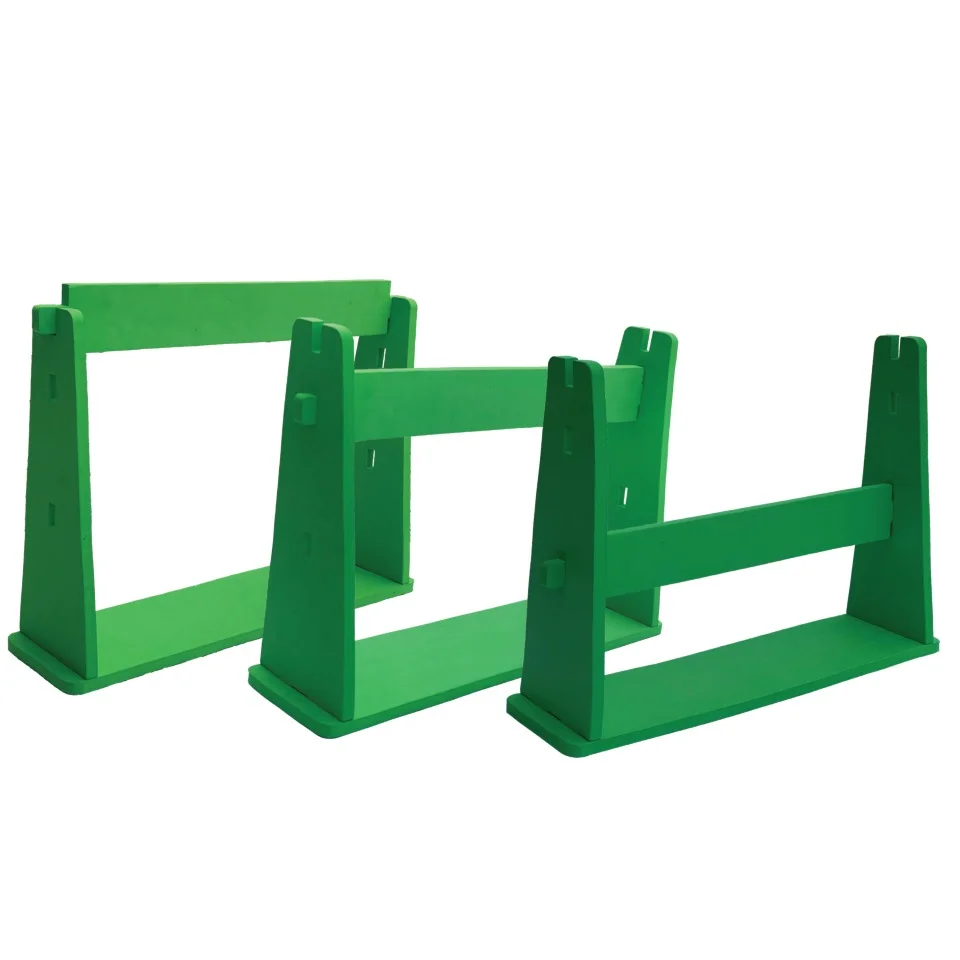 light weight and easy to assemble folding foam hurdles made from pe foam adjustable to two heights hurdles for kids athletics