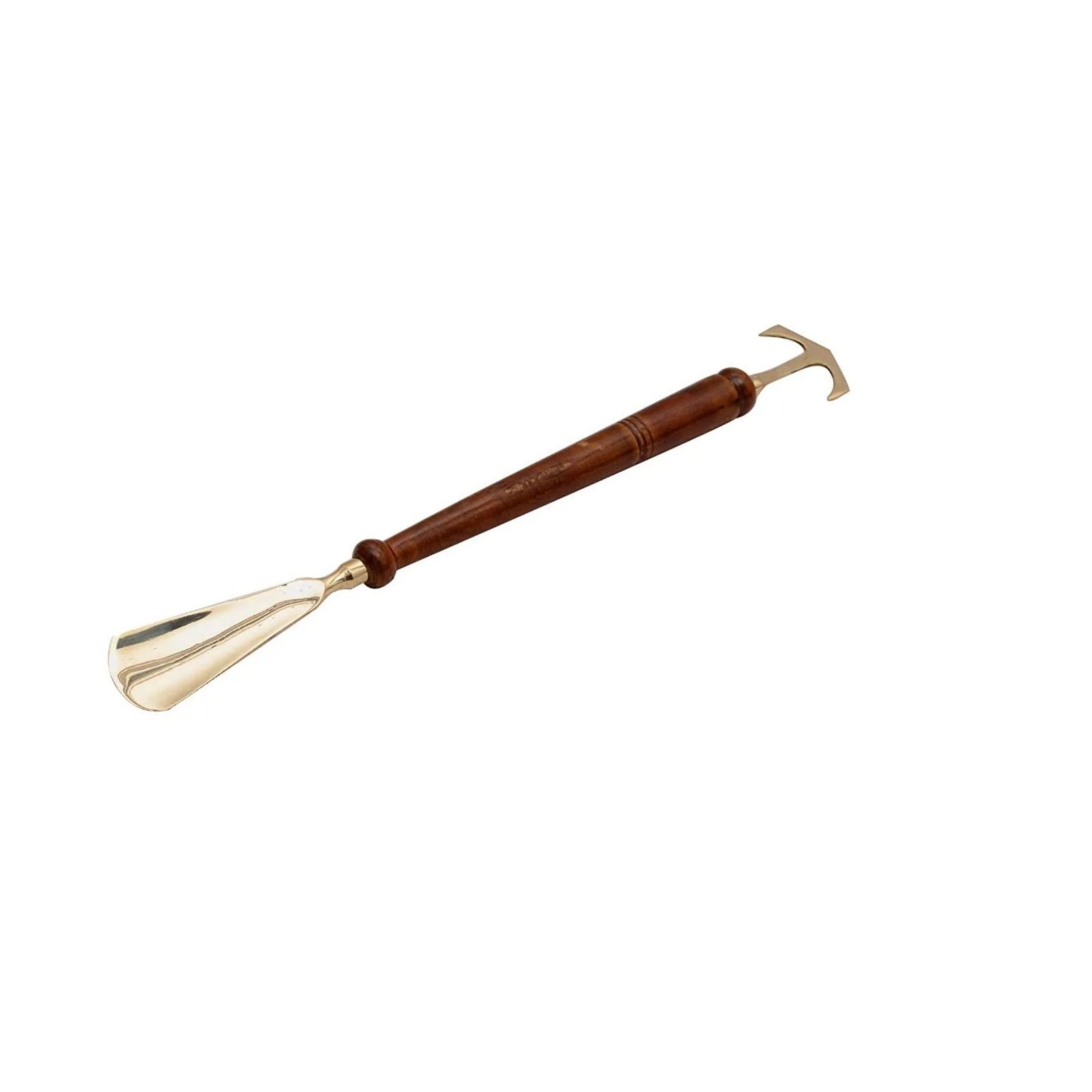 Designer Swan Handle Shoe Horn Wholesale Price Wooden and Brass Spoon Lifter for Home Use Metal Material