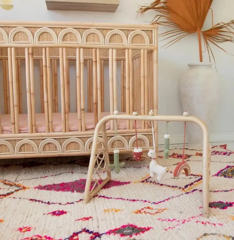 High Quality Best Selling 0 - 6m  Baby & Toddler Toys Rattan Baby Play Gym Made From Viet Nam For Kids