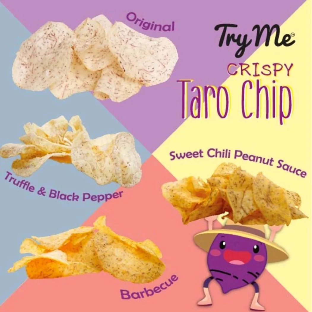 snacks  Crispy Taro Chips (Original) Try ME  Good tast  best food from Thailand