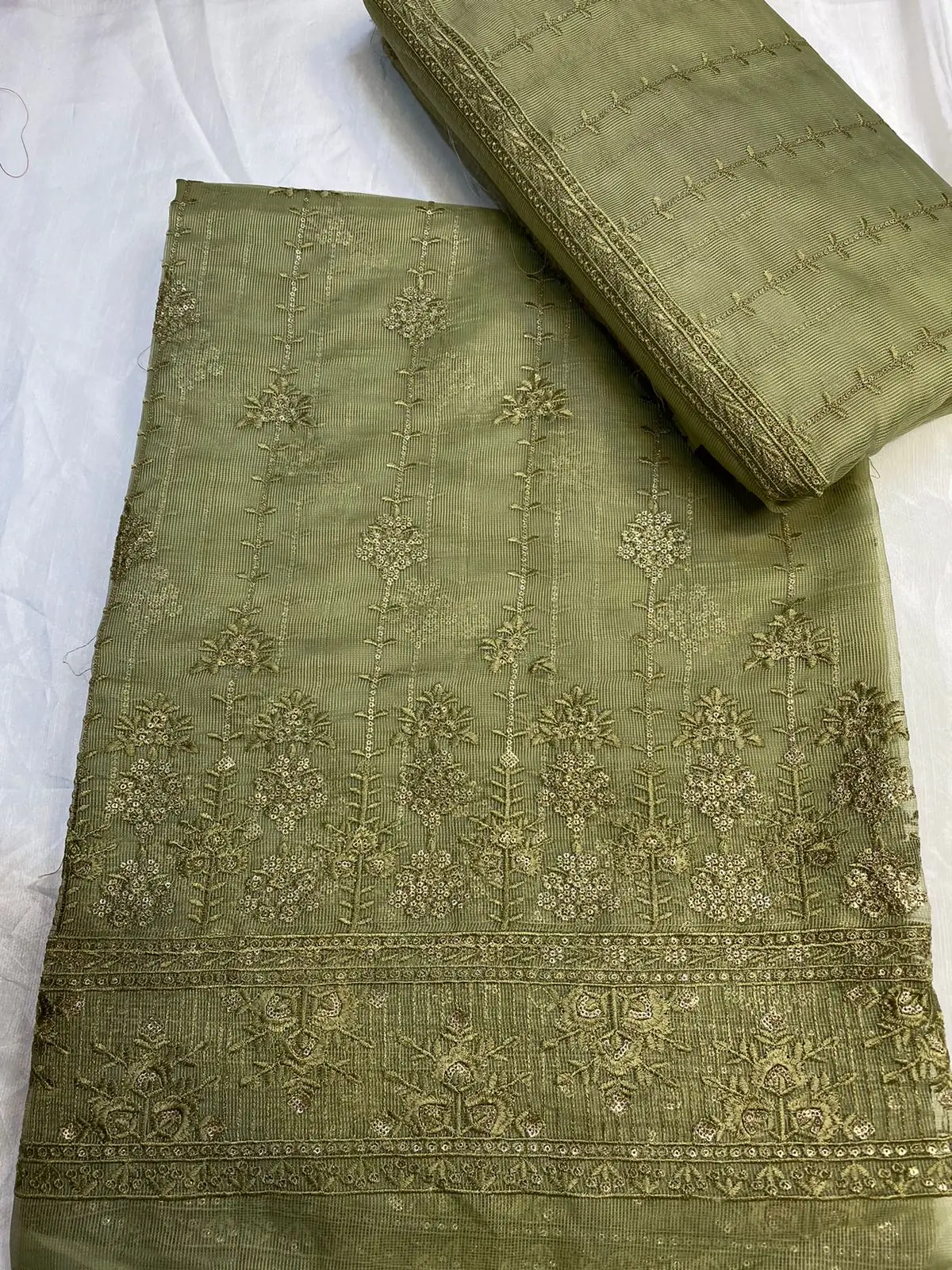 Ssumaira Collection 3 Piece Unstitched Ladies Suits Luxury Embroidered Sequins and Zari Khaadi Net Summer Season Fabric