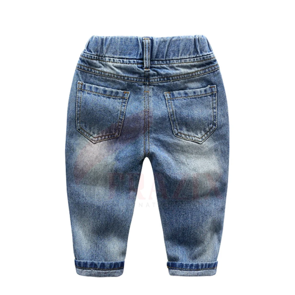 Latest Design Elastic Trousers Baby Boy Jeans Casual Custom Cotton Spandex Loose Toddler Boys Jeans