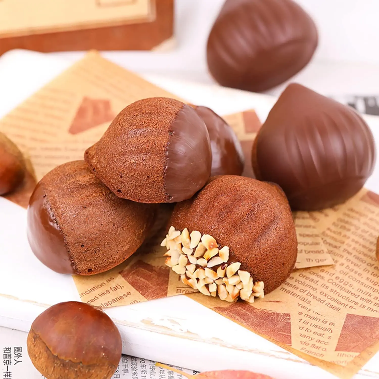 DIY Chestnut Plaster Display Decoration Silicone Molds For UV Resin, Epoxy Resin Jewelry Making, Vegetables