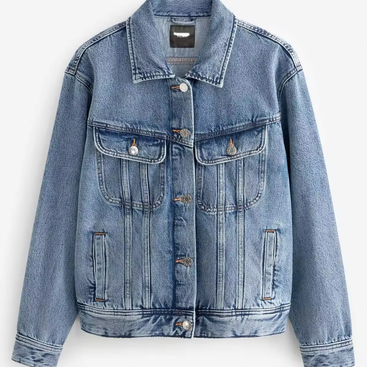 Loose Fitting Women Branded Denim Jean Jackets Single Breasted Europe Fashion Online Store OEM ODM Custom Designer Jacket
