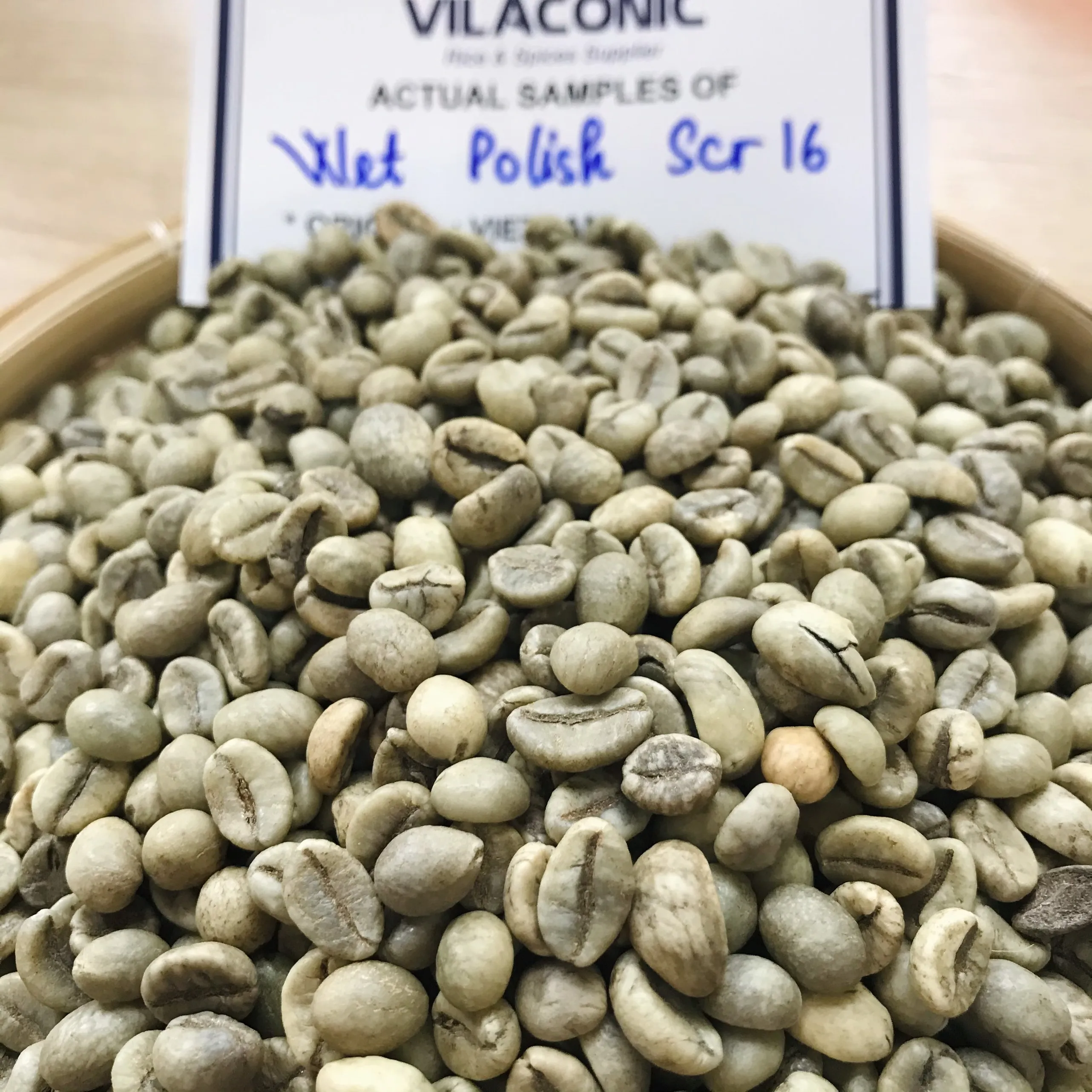 Robusta зеленый кофе в зернах влажный полированный экран S13 S16 S18 джутовой сумке-JANE LEE + 84968234538