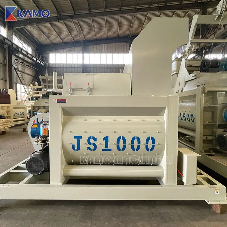 50m3/h Concrete Batching Plant Mixing Host JS1000 Concrete Mixer Double Shaft Mixing Machine